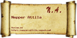 Nepper Attila névjegykártya